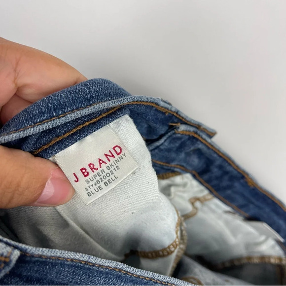 J Brand Mid Rise Super Skinny Jeans Blue Bell Women's Size 26 - Picture 7 of 9